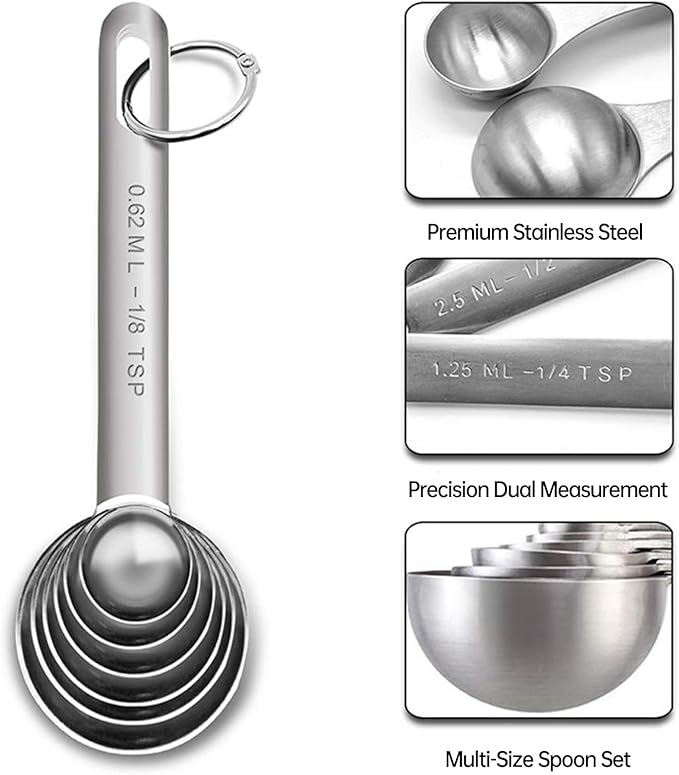 Tablespoon Measuring Spoons Set, Stainless Steel Measuring Spoons