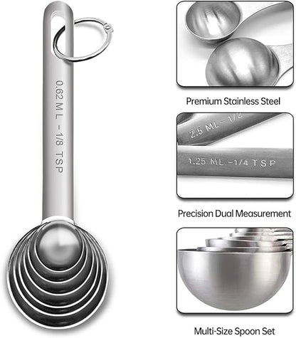 Tablespoon Measuring Spoons Set, Stainless Steel Measuring Spoons