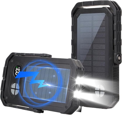 LED Camping Lantern Rechargeable, 10000mAh Portable Camping Lights up to 120+ Hours, 12 Light Modes, Dimmable, LCD Digital Display, Waterproof, Camping Essentials for Power Outages, 4 Packs