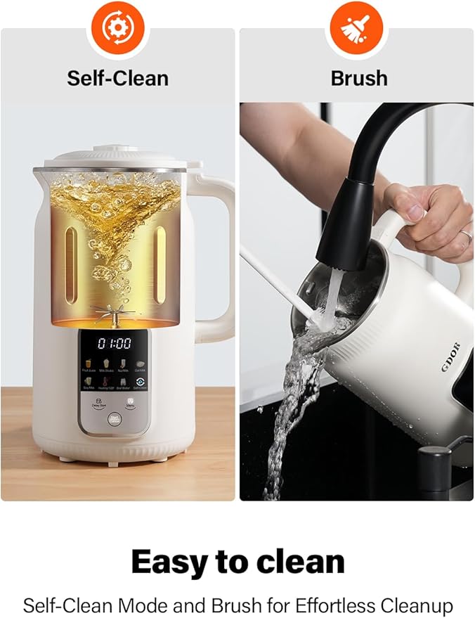 GDOR 35oz Nut Milk Maker, 9-in-1 Plant Milk Machine