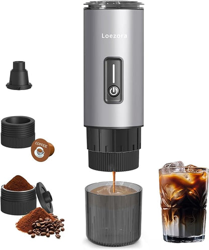 Leozora Portable Espresso Maker, 20Bar Professional Pressure, Stainless Steel