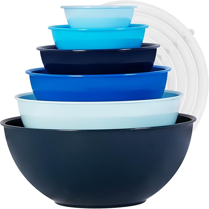 BoxedHome BPA Free Plastic Round Mixing Bowl