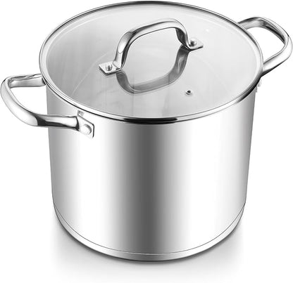 E-far 10 Quart Pot, Stainless Steel Stock Cooking Pot