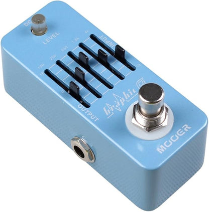MOOER Micro EQ equalizer pedal, 100 Hz ~ 4 kHZ range, 5 banks adjustment and