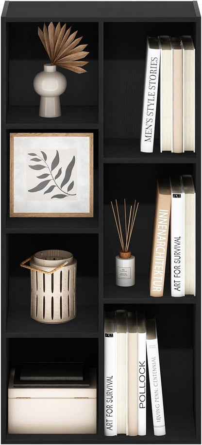 Furinno LUDER Book Shelf, 7-Cube Bookshelf, Bookcase