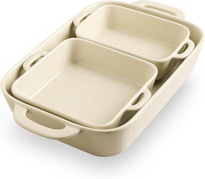 Sweejar Ceramic Bakeware Set, Rectangular Baking Dish