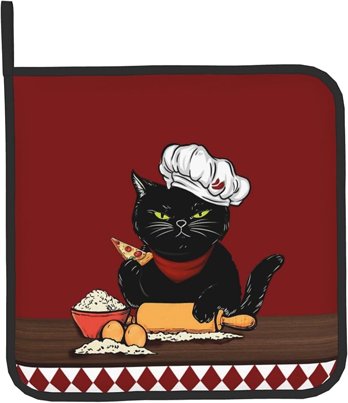 Cat Pot Holders and Oven Mitts