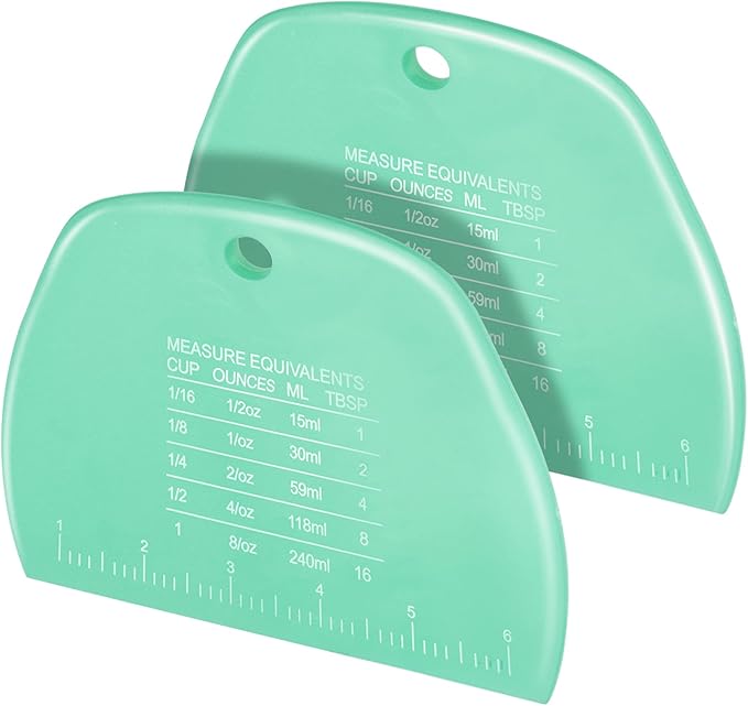 Teenitor 2 Pieces Dough Scraper, Plastic Dough Cutter, Bread Scraper