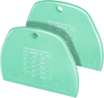 Teenitor 2 Pieces Dough Scraper, Plastic Dough Cutter, Bread Scraper