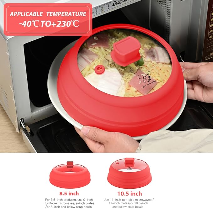 Microwave Splatter Cover Glass Splatter Guard Lid