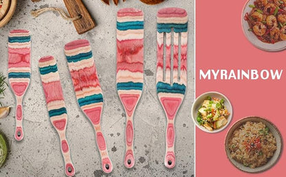 MYRAINBOW A5-3 Spurtle Set, Wooden Utensils