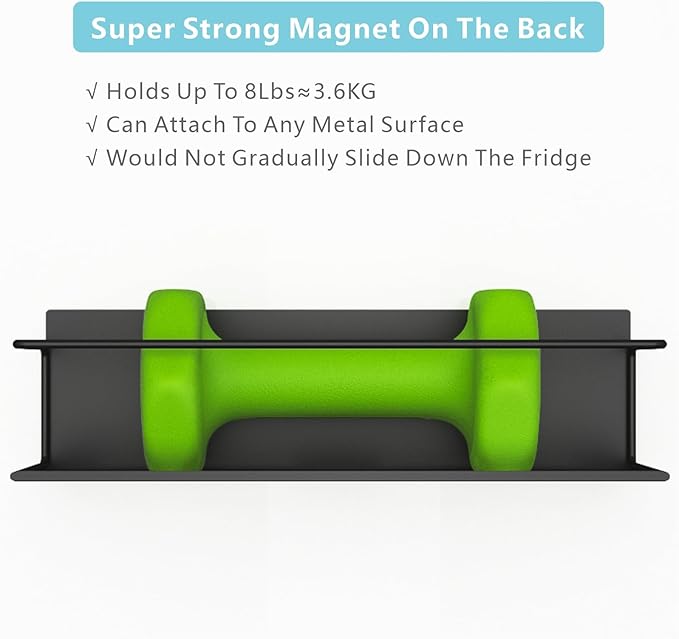 Magnetic Spice Rack For Refrigerator, Magnetic Fridge Shelf For Kitchen