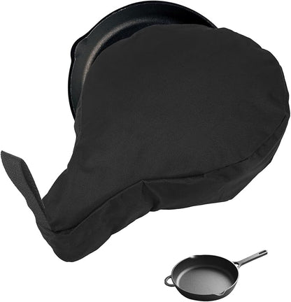 EATAKWARD Cast Iron Camping Skillet Bag for 8'' 10'' 12'' Skillets, Skillet Pan Storage Bag Water Resistant Frying Pan Bag with Hanging Loop, Lightweight Skillet Bag for Camping Outdoors,1pcs