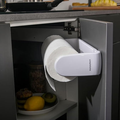 simpletome Paper Towel Holder ONE Hand Tear Adaptive Tension Arm Adjustable