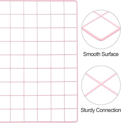 PATIKIL 18"x26" Wire Grid Panel, 2 Pack Board Photo Pictures Memo Display Grid