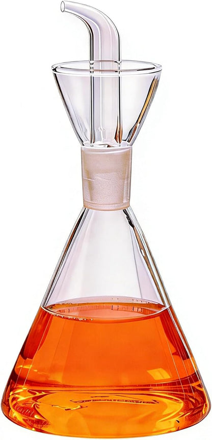 ELETON Conical Borosilicate Glass Olive Oil Dispenser – Non Drip Oil Bottle