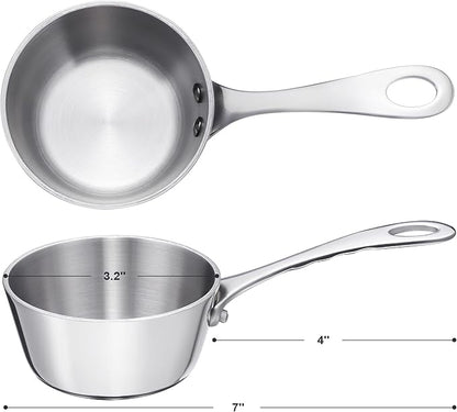 Mini Sauce Pan, Tri-Ply Stainless Steel Pot