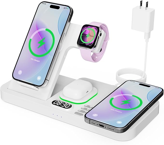Dual Phone Magnetic Wireless Charging Station
