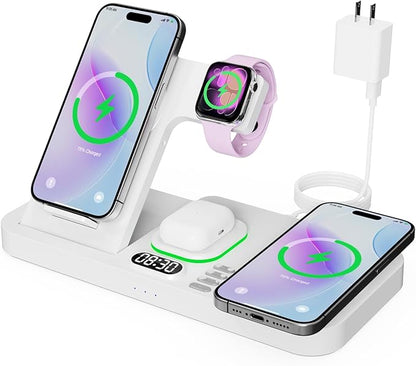 Dual Phone Magnetic Wireless Charging Station
