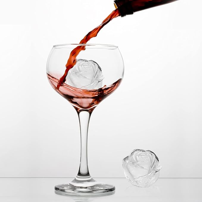 Ice Cube Tray, Mikiwon 2 inch Rose Ice Cube Trays