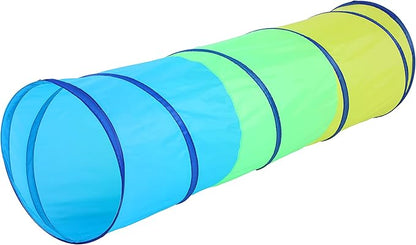PigPigPen Kids Tunnel for Toddlers,Pop Up Play Tunnel Tent for Babies or Dogs, Indoor & Outdoor Toys for Kids Backyard Playset (Yellow,Green,Blue Play Tent)