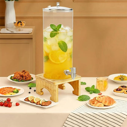 2 Gallon Drink Dispenser, Glass Beverage Dispenser