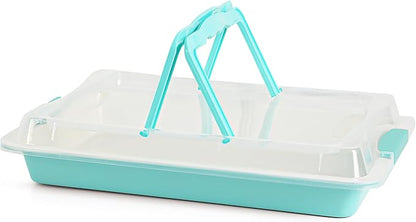 Sheet Cake Pan with Lid, Non-Stick Ceramic Coating Baking Pan, Oven Safe 450°F