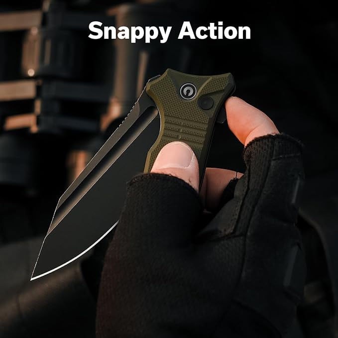 CIVIVI Neurohaptic Pocket Knife for EDC, Folding Knife with 3.74'' Nitro-V Blade G10 Handle, Reversible Clip, Gift for Men Women C23080-3