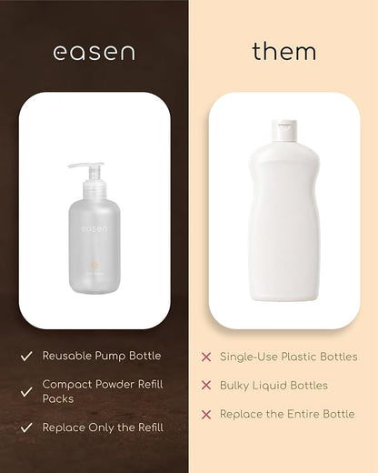 easen Foam Dish Soap Powder Refill, Grapefruit, Reusable Bottle, 7.4 oz | Coconut Oil for Foaming, dissolves fast, rinses clean, no residue, Concentrated Formula