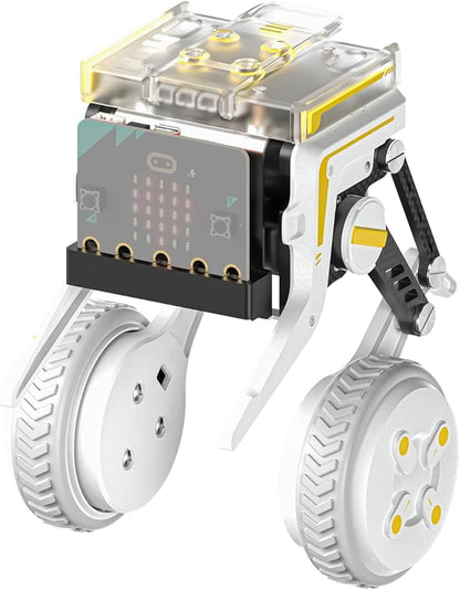 ELECFREAKS Microbit XGO Rider Starter Kit Makecode Programing, Self-Balancing Car Bionic Built-in IMU and Brushless Motor All-Metal Servo,Opens Underlying Python Protocol(Without Micro:bit)