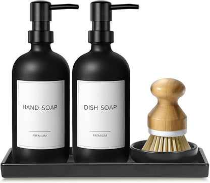 GMISUN Kitchen Soap Dispenser Set, 17 fl oz Dish Soap Dispenser