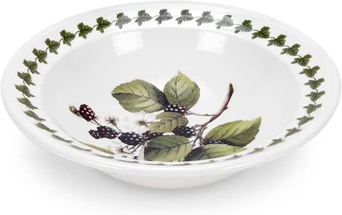 Portmeirion Pomona Collection 6.5" Bowl | Set of 6 | Assorted Fruit Motifs | Made of Fine Earthenware | Dishwasher and Microwave Safe | Made in England