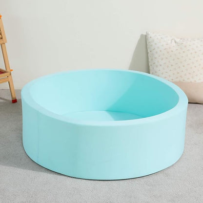 TRENDBOX Memory Foam Sponge Indoor Round Ball Pit (NO Balls) for Toddler Children - Light Blue