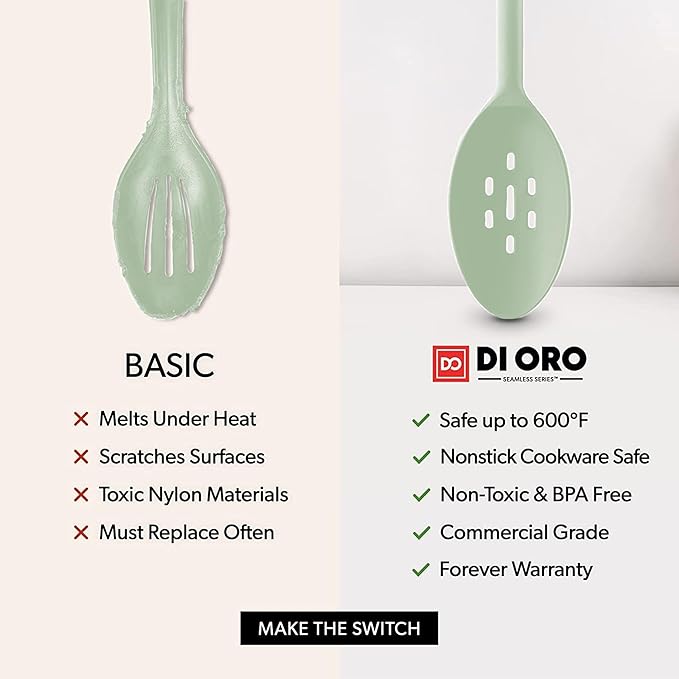 DI ORO Silicone Spoons for Cooking