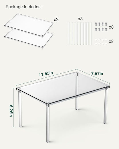Bobomoment Acrylic Cabinet Organizer, Spice Rack Organizer