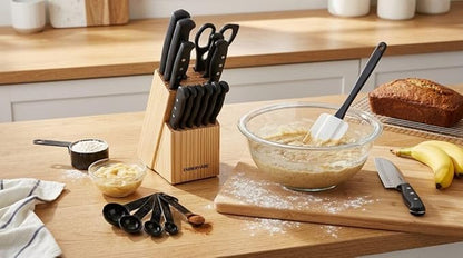 Farberware 22-Piece Never Needs Sharpening Triple Rivet High-Carbon Stainless