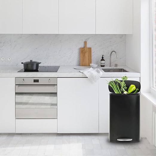 BestMassage 13 Gallon Stainless Steel Trash Can