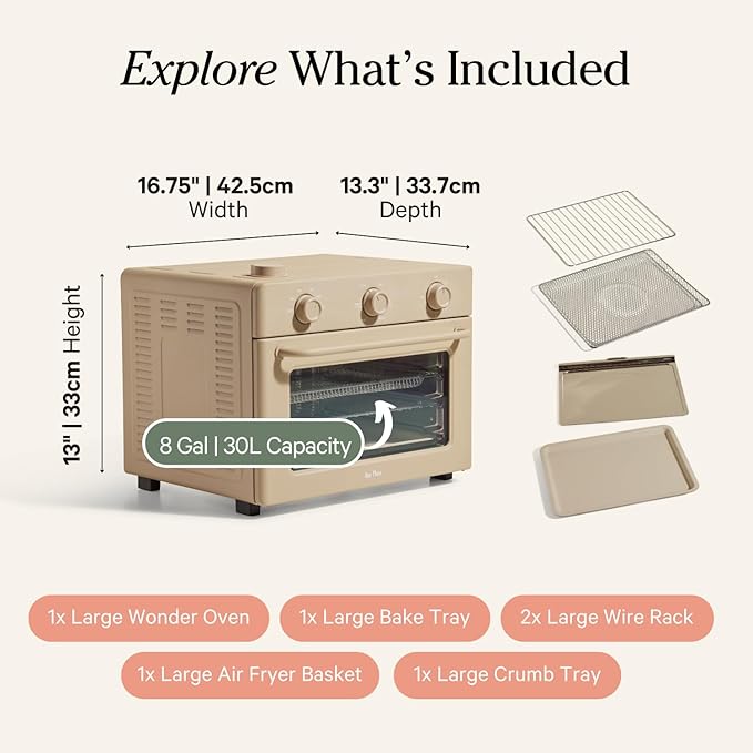 Our Place Large Wonder Oven | 6-in-1 Stainless Steel Air Fryer Toaster Oven