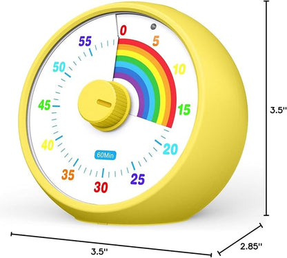Visual Timer for Kids, 60-Minute Countdown Timer for Classroom Office Kitchen