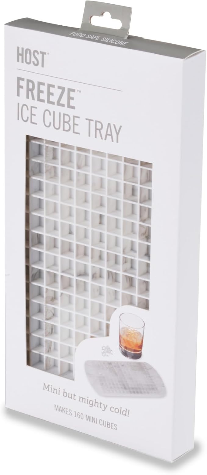 Host Mini Ice Cube Tray, Makes 160 Cubes, Durable Silicone Trays, Iced Coffee