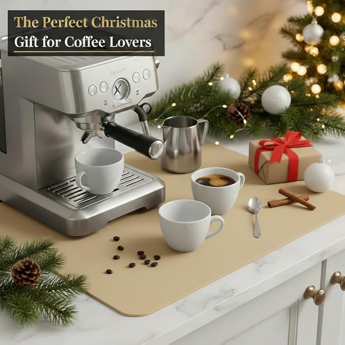Dish Drying Mat Super Absorbent – 16" x 18" Coffee Mat