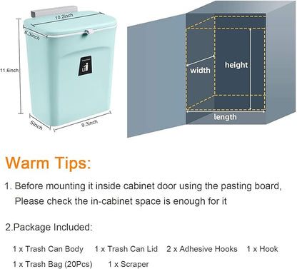 Tiyafuro 2.4 Gallon Kitchen Compost Bin