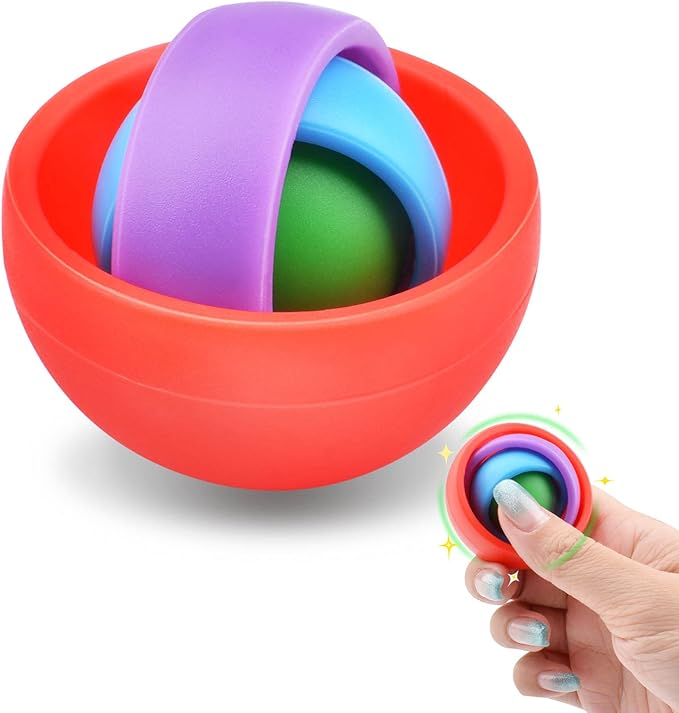 Fidget Toy for Adults, Colorful Sensory Toys for Teens 8-12, Gift Ideas for Boys Girls Teens Kids, ADHD Autism Quiet Stress Relief Finger Toy Hand Fidget Spinner