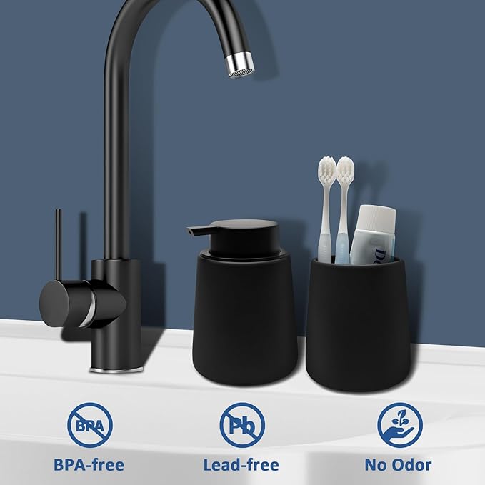 Soap Dispenser Ceramic with Easy-to-Press Pump Hand Lotion Liquid Dispenser