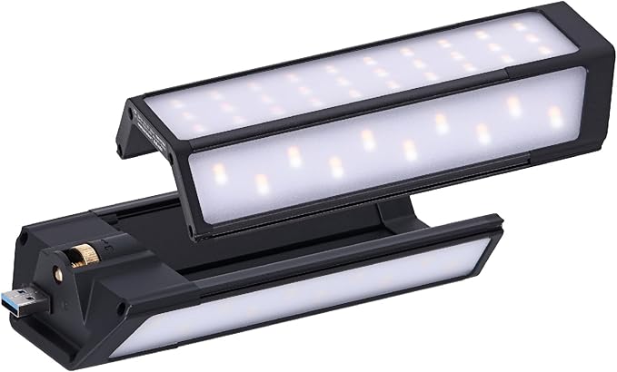 Claymore 3Face Pro Wing (Black) - Rechargeable Surface Area Light Bar for Camping, Tents, Canopies, Outdoor Events, Street Vendors, Work Lighting, Long-Lasting Battery. Adjustable Light Modes.