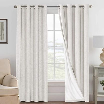 H.VERSAILTEX Linen Curtains 100% Blackout Curtains