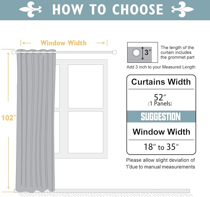 ChrisDowa Blackout Curtains 102 Inches Long