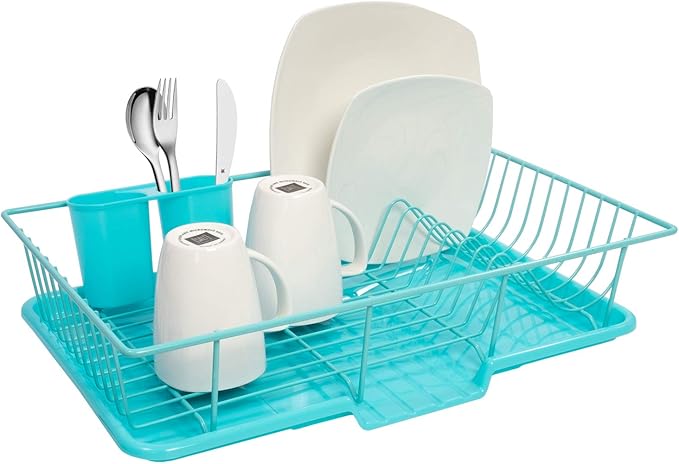 Sweet Home Collection Dish Rack Drainer 3 Piece Set