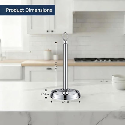 KASUNTO Paper Towel Holder Steel Paper Holder countertop，Black Paper Towel