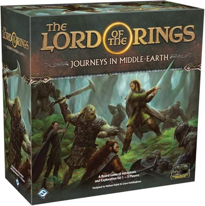 Asmodee The Lord of The Rings Journeys in Middle-Earth Board Game - Epic Cooperative Adventure Game for Kids and Adults, Ages 14+, 1-5 Players, 60+ Minute Playtime
